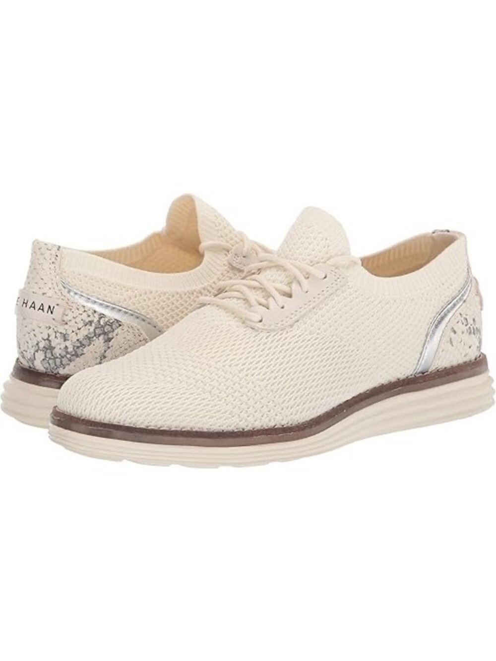 Cole Haan Womens Original Grand Meridian Oxford Faux Snakeskin Shoes Size 10 New